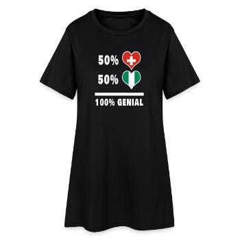 Nigeria et Suisse 100% Awesome Flag - Robe T-shirt Femme - noir - Devant