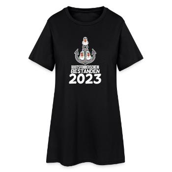 Bootsführerschein 2023 - Frauen T-Shirt-Kleid - Schwarz - Vorne