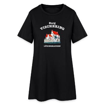 Lüdinghausen Burg Vischering, Münsterland - Frauen T-Shirt-Kleid - Schwarz - Vorne