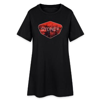 Sydney Retro Skyline Imprimé - Robe T-shirt Femme - noir - Devant