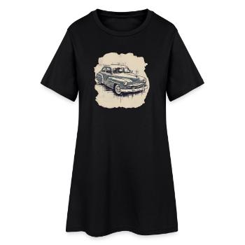 Voiture de collection - Robe T-shirt Femme - noir - Devant