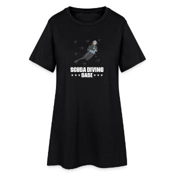 Design de plongée sous-marine - Robe T-shirt Femme - noir - Devant