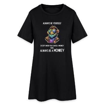 Soyez toujours un singe - Robe T-shirt Femme - noir - Devant