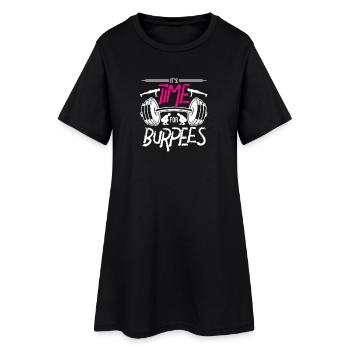 Ist Zeit für Burpees Design - Frauen T-Shirt-Kleid - Schwarz - Vorne
