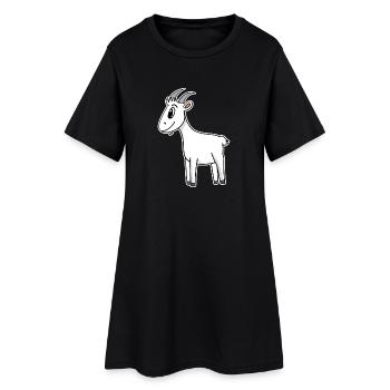 Chèvre Chèvre Chèvre - Robe T-shirt Femme - noir - Devant