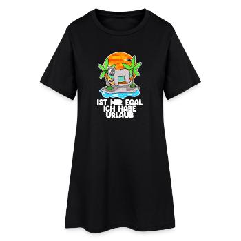 Urlaub Spruch - Ich habe Urlaub lustig - Frauen T-Shirt-Kleid - Schwarz - Vorne