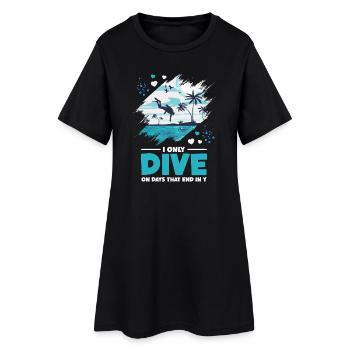 Scuba Diving Design pour la plongée sportive - Robe T-shirt Femme - noir - Devant