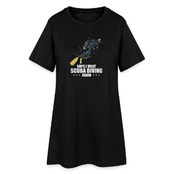 Design de plongée sous-marine - Robe T-shirt Femme - noir - Devant