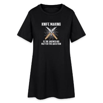 Fabrication de couteaux Conception de couteaux - Robe T-shirt Femme - noir - Devant