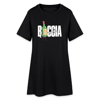 Joueur de boccia Vêtements avec balles de pétanque Boccia - Robe T-shirt Femme - noir - Devant