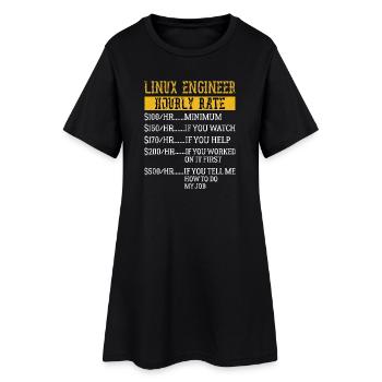 Ingénieur Linux Taux horaire Mécanique Taux de main-d’œuvre - Robe T-shirt Femme - noir - Devant