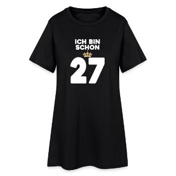 27. Geburtstag Geschenk - 27 Jahre mit Krone - Frauen T-Shirt-Kleid - Schwarz - Vorne