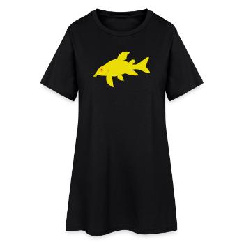 Corydoras rouges et jaunes - Robe T-shirt Femme - noir - Devant