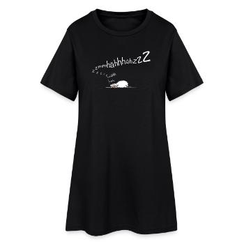 Schaf schläft - schnarcht - Wortspiel - Frauen T-Shirt-Kleid - Schwarz - Vorne