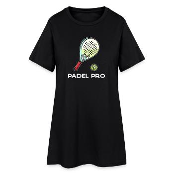 Padel Jeu Butterfly Ball Padel Déclaration Raquette - Robe T-shirt Femme - noir - Devant