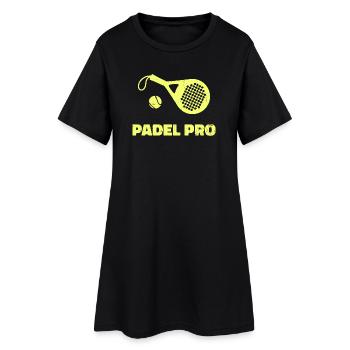 Padel-Tennis Spieler Schläger Bälle Sport Spruch - Frauen T-Shirt-Kleid - Schwarz - Vorne
