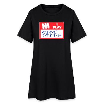 Spieler Turnier Statement Padel Padelspiel Tennis - Frauen T-Shirt-Kleid - Schwarz - Vorne