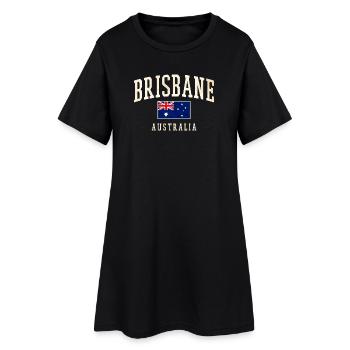 Brisbane, Australie, Vintage Flag Design - Robe T-shirt Femme - noir - Devant