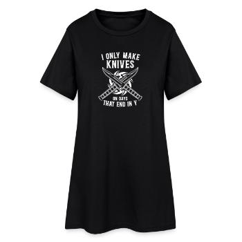 Fabrication de couteaux Conception de couteaux - Robe T-shirt Femme - noir - Devant