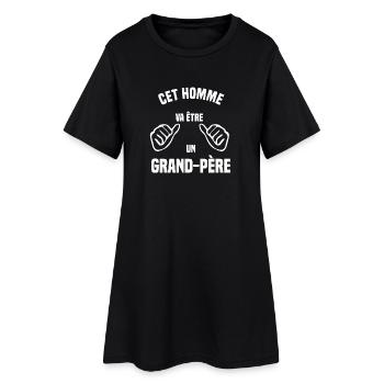 Homme prêt à devenir grand-père - Robe T-shirt Femme - noir - Devant