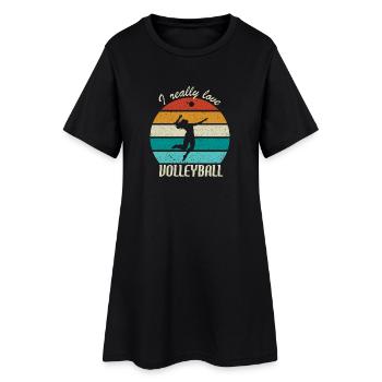 J’aime vraiment le volleyball - Robe T-shirt Femme - noir - Devant