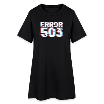 Erreur 503 Glitch - Robe T-shirt Femme - noir - Devant