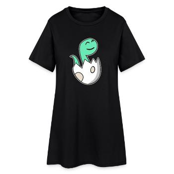 Dinosaur Egg Dino Baby Motif - Robe T-shirt Femme - noir - Devant