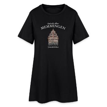 Memmingen, Siebendächerhaus, Schwaben, Bayern - Frauen T-Shirt-Kleid - Schwarz - Vorne