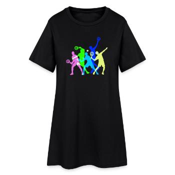 Padel Verein Spieler Training Turnier Padelteam - Frauen T-Shirt-Kleid - Schwarz - Vorne