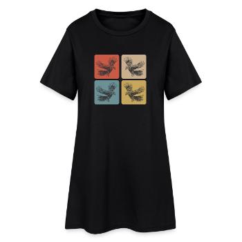 Design de corbeau - Robe T-shirt Femme - noir - Devant