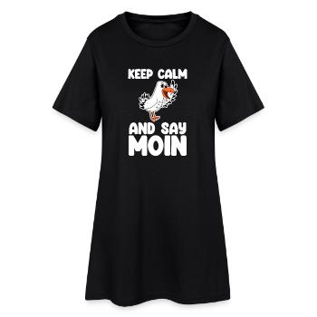 Nordsee Begrüßung Spruch Moin - Frauen T-Shirt-Kleid - Schwarz - Vorne