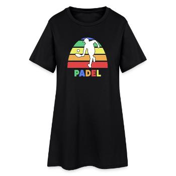 Padel Game Padel Tennis Player Saying Training - Women’s T-Shirt Dress - black - Front