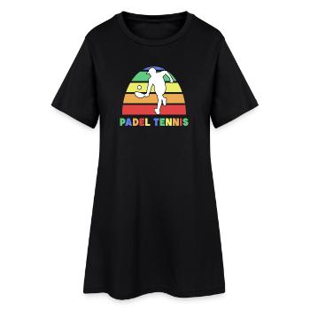Padel-Tennis Turnier Spruch Spieler Padelspiel - Frauen T-Shirt-Kleid - Schwarz - Vorne