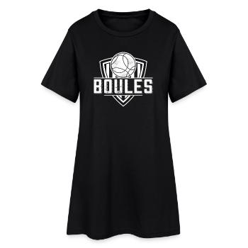 Boule boule boules pour bouler pétanque - Robe T-shirt Femme - noir - Devant
