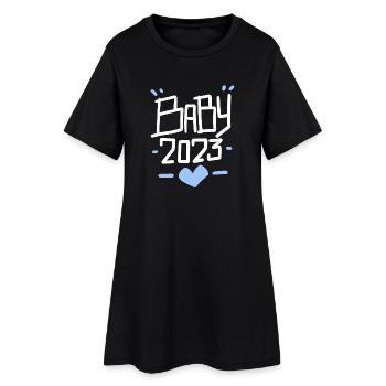 Bébé 2023 - Bébé garçon - Fils - Enceinte - Robe T-shirt Femme - noir - Devant