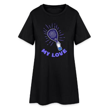Racket Statement Padel Serve Statement Sport - Women’s T-Shirt Dress - black - Front