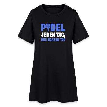 Spieler Padel Tennis Statement Spieler Training - Frauen T-Shirt-Kleid - Schwarz - Vorne