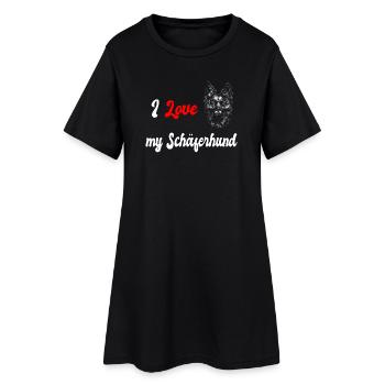 J'adore mon berger allemand - Robe T-shirt Femme - noir - Devant