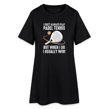 Padel Je ne joue pas toujours au padel - Robe T-shirt Femme - noir - Devant