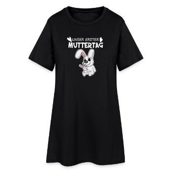 Muttertag - erster Muttertag Geschenk - Frauen T-Shirt-Kleid - Schwarz - Vorne