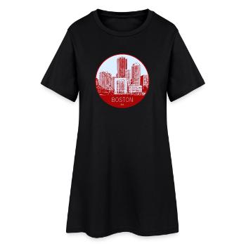 Cercle d’horizon de Boston - Robe T-shirt Femme - noir - Devant