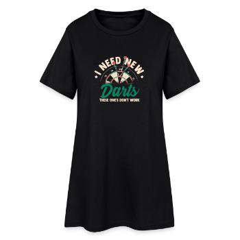 Design de fléchettes et de fléchettes - Robe T-shirt Femme - noir - Devant