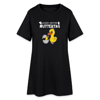 Muttertag - erster Muttertag Geschenk - Frauen T-Shirt-Kleid - Schwarz - Vorne