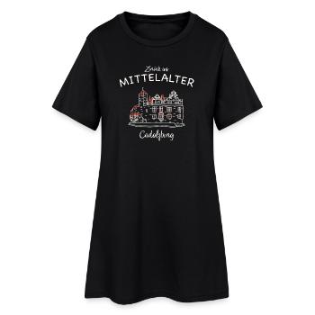 Cadolzburg, zurück ins Mittelalter, Bayern - Frauen T-Shirt-Kleid - Schwarz - Vorne