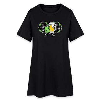 Jeu de padel Joueur de padel Raquette Revers Sport - Robe T-shirt Femme - noir - Devant