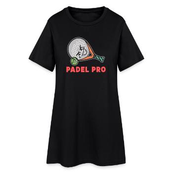 Padel Training Spieler Statement Turnier Schläger - Frauen T-Shirt-Kleid - Schwarz - Vorne