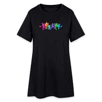 Équipe Padel Padel Training Padel Game Club Tournoi - Robe T-shirt Femme - noir - Devant