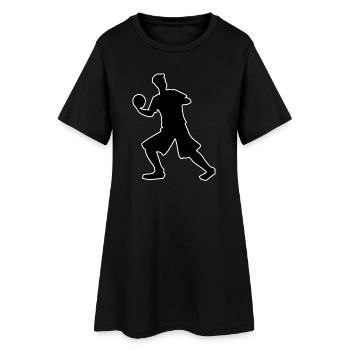 Disc Golf Hoodie Lustig – Baum-Treffer-Spezialist - Frauen T-Shirt-Kleid - Schwarz - Vorne