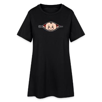 Pregnancy Pregnant Baby bump Mother Family - Women’s T-Shirt Dress - black - Front