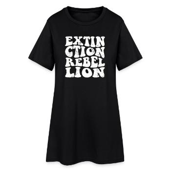 Extinction Rebellion Rétro blanc - Robe T-shirt Femme - noir - Devant